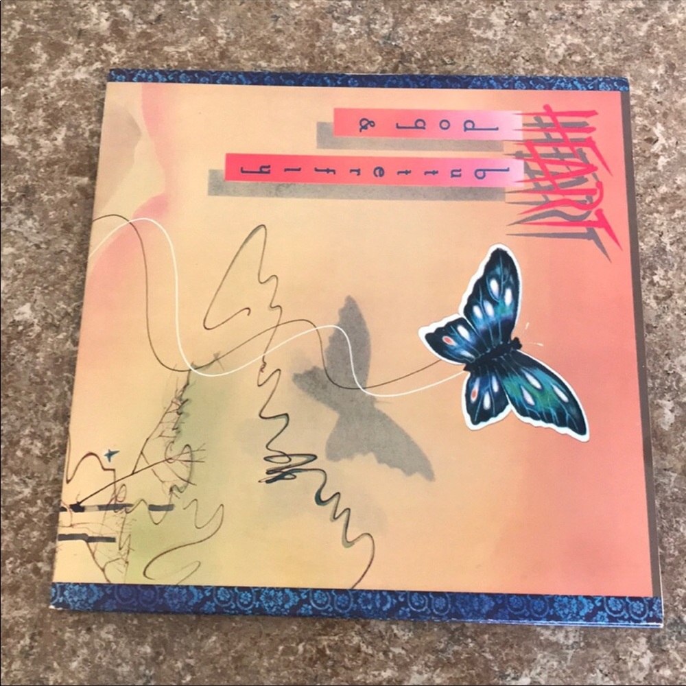 Vintage Heart Dog & Butterfly Vinyl